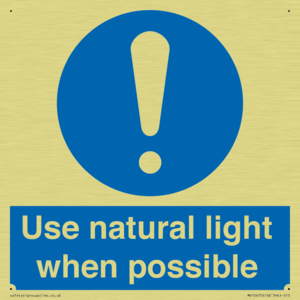 Use natural light when possible